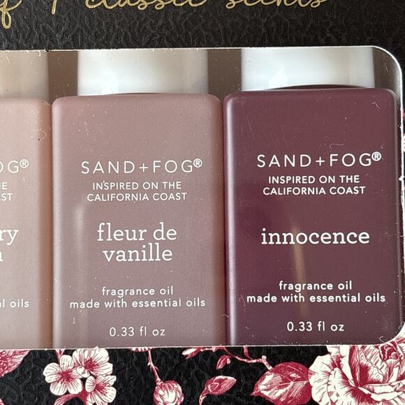 Sand + Fog Diffuser Oils Strawberry Mimosa Fleur de Vanilla Musk Innocence Set - Picture 3 of 4